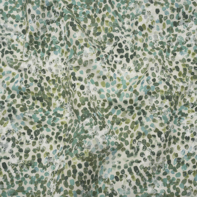 Drapery Jacquard Print - Jade Bouncing Spots - British Imported