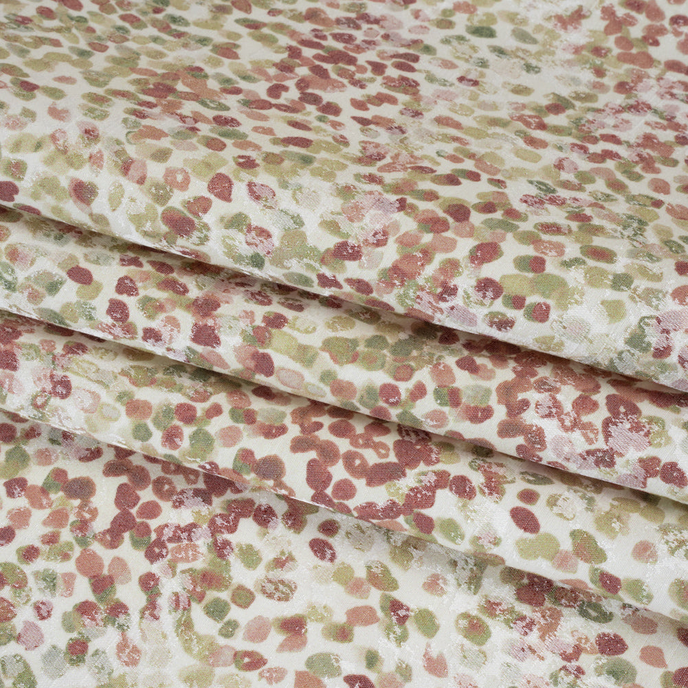 Drapery Jacquard Print - Vintage Bouncing Spots - British Imported - Folded