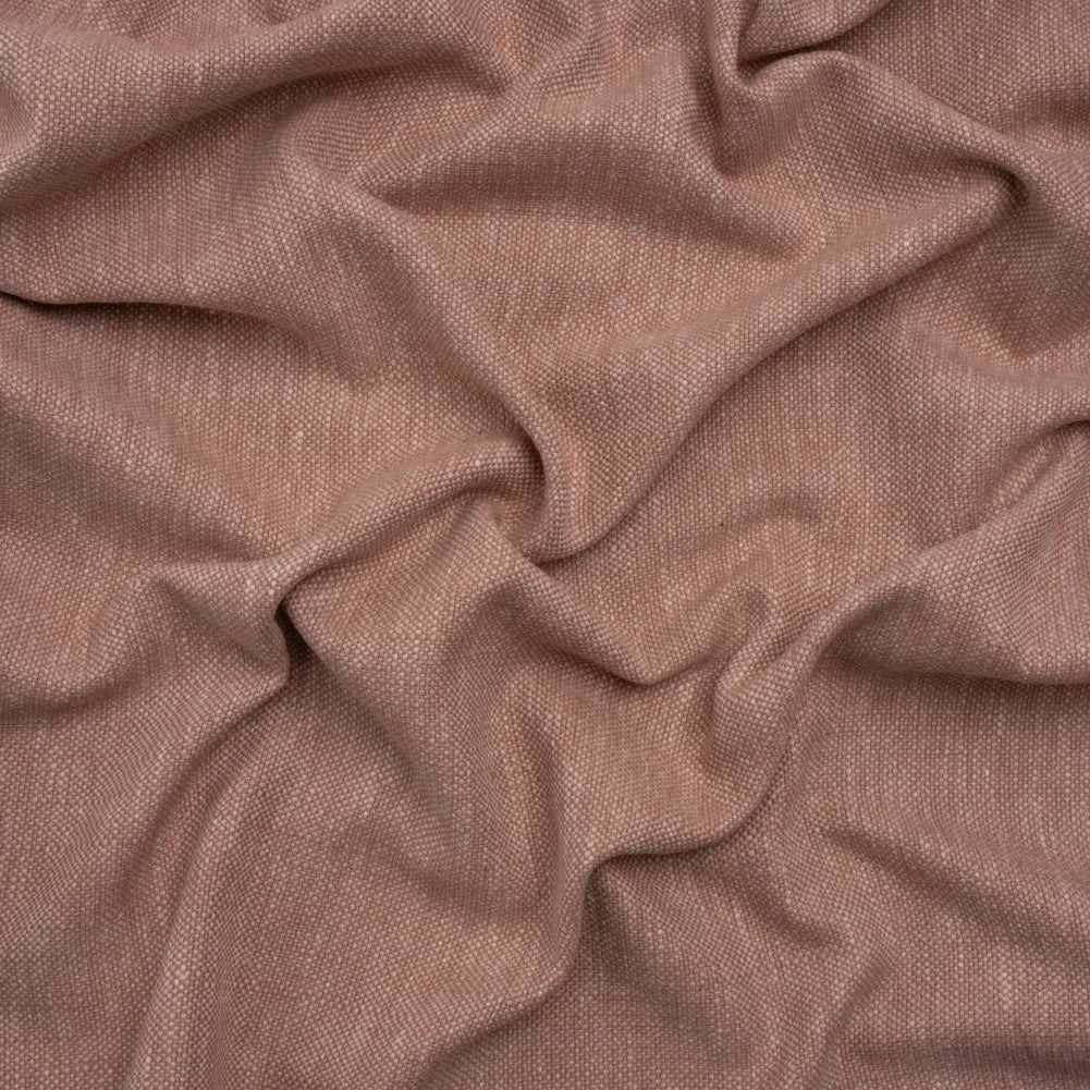 Linen Look Recycled Polyester and Cotton Woven - Blush - British Imported