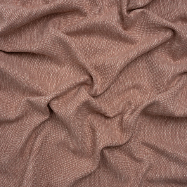 Linen Look Recycled Polyester and Cotton Woven - Blush - British Imported
