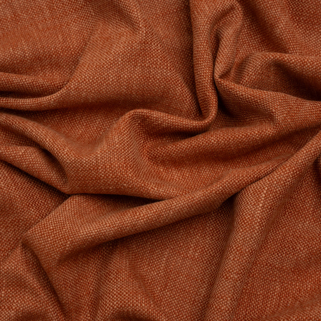 Linen Look Recycled Polyester and Cotton Woven - Ginger - British Imported