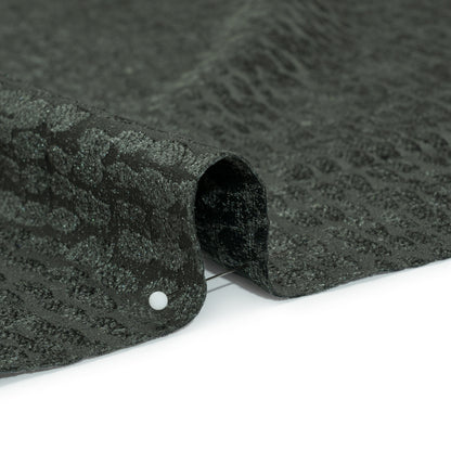 Rows of Spots Recycled Polyester Chenille Drapery Jacquard - Marine - British Imported Detail
