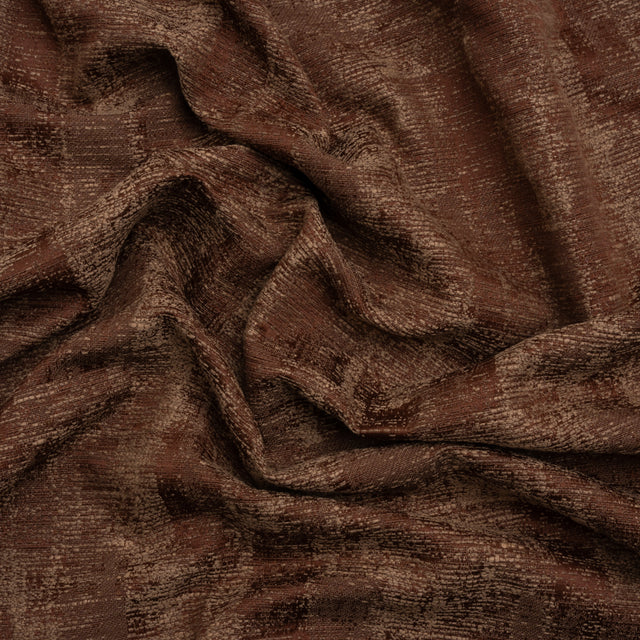 Abstract Textures Recycled Polyester and Cotton Drapery Jacquard - Paprika - British Imported