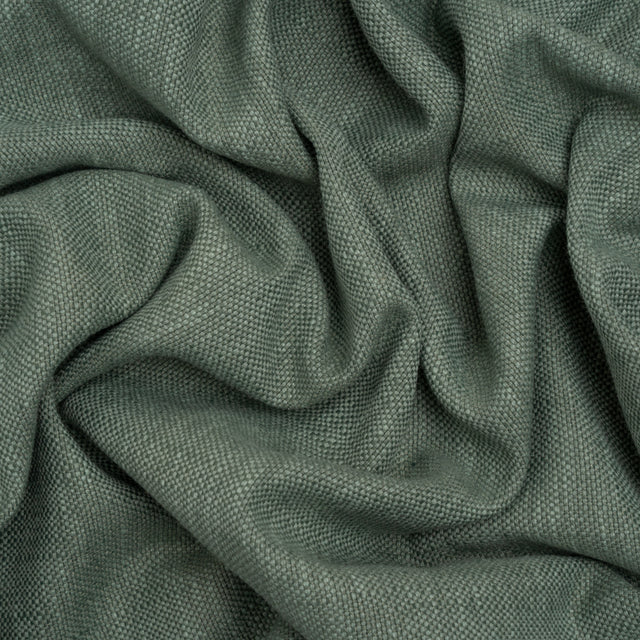 Linen Look Recycled Polyester and Cotton Woven - Kingfisher - British Imported