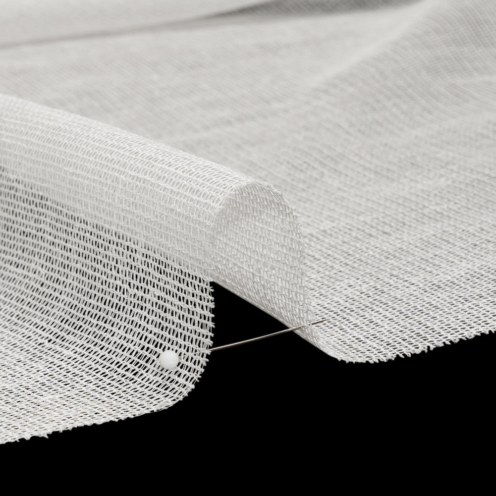 Mesh Drapery Sheers Fabric 118" - Chalk - British Imported Detail