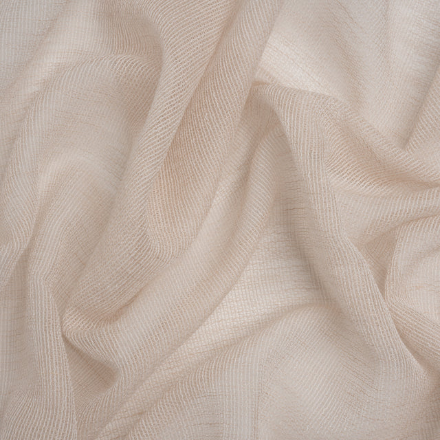 Mesh Drapery Sheers Fabric 118" - Shell - British Imported