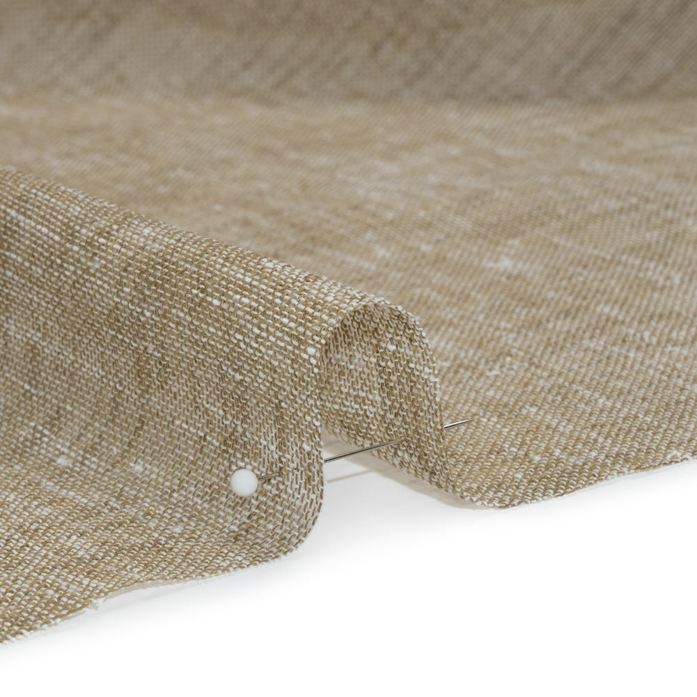 Linen Look Recycled Polyester Drapery Sheers Woven 118" - Olive - British Imported Detail