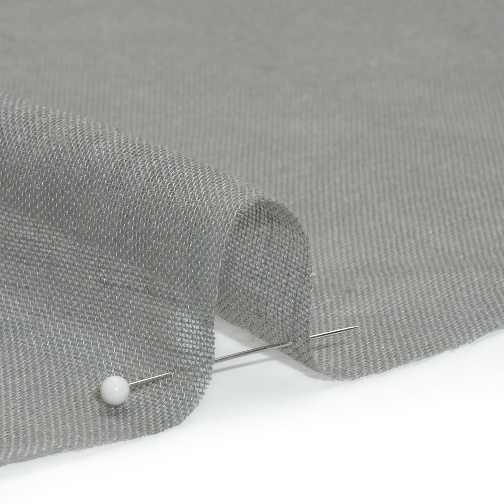 Gauzy Linen Blend Drapery Sheers Woven 118" - Graphite - British Imported Detail