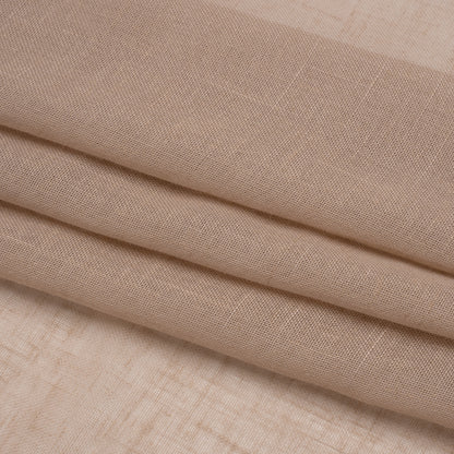 Gauzy Linen Blend Drapery Sheers Woven 118" - Quartz - British Imported Folded