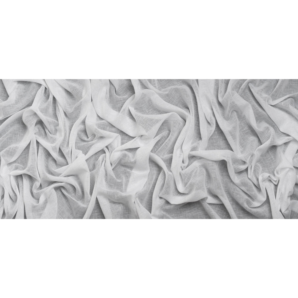 Crisp Linen Blend Drapery Sheers 122" - Chalk - British Imported Full