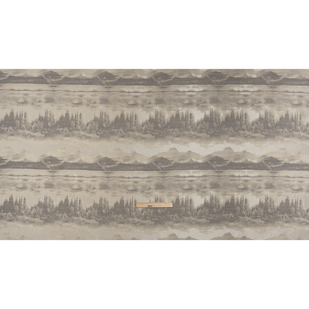 Recycled Polyester Drapery Jacquard - Slate Hazy Landscapes - British Imported Full
