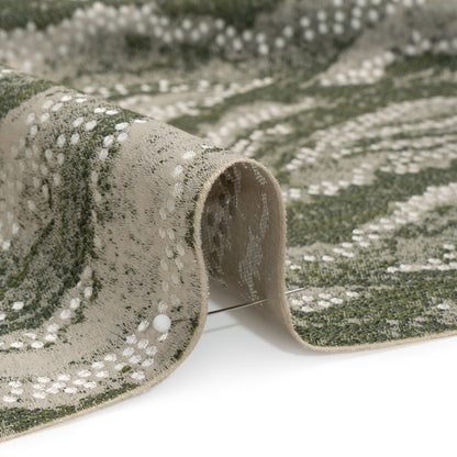 Recycled Polyester Jacquard - Forest Landscape Spots - British Imported Detail