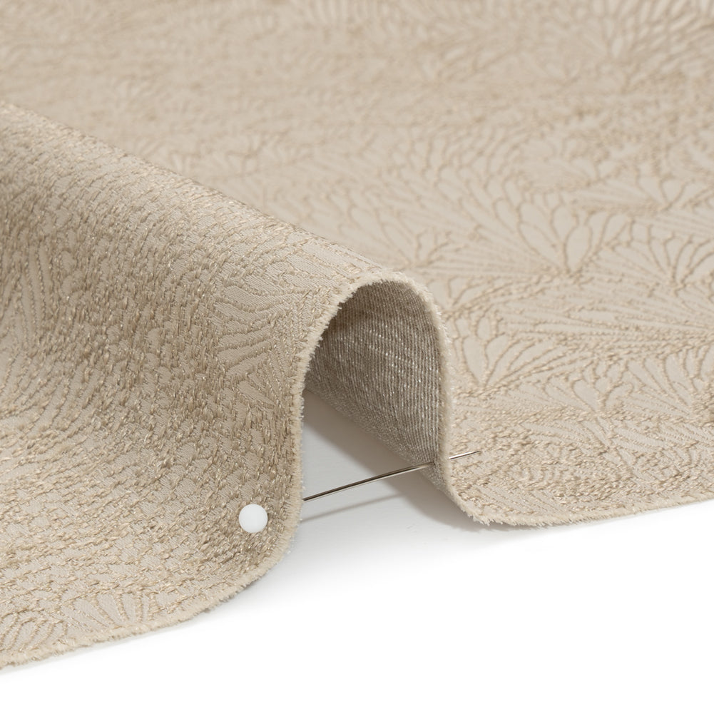 Recycled Polyester Jacquard - Flax Lush Garden - British Imported Detail