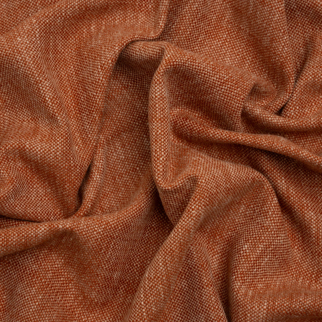 Linen Look Recycled Polyester and Cotton Woven - Paprika - British Imported