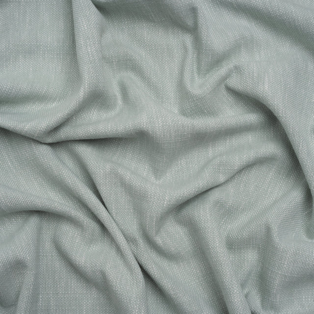 Linen Look Recycled Polyester and Cotton Woven - Seafoam - British Imported