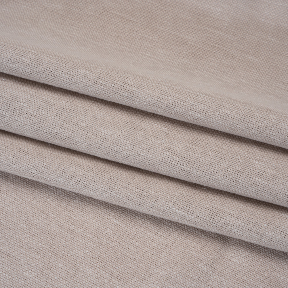 Linen Look Recycled Polyester and Cotton Woven - Shell - British Imported - Folded