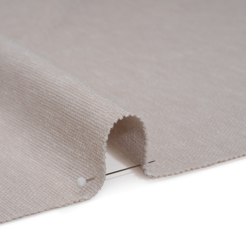 Linen Look Recycled Polyester and Cotton Woven - Shell - British Imported - Detail