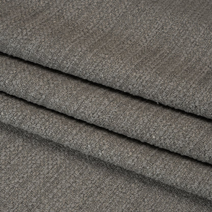 Textured Recycled Polyester Woven - Granite Boucle Stripes - British Imported