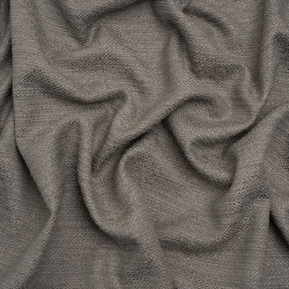 Textured Recycled Polyester Woven - Granite Boucle Stripes - British Imported