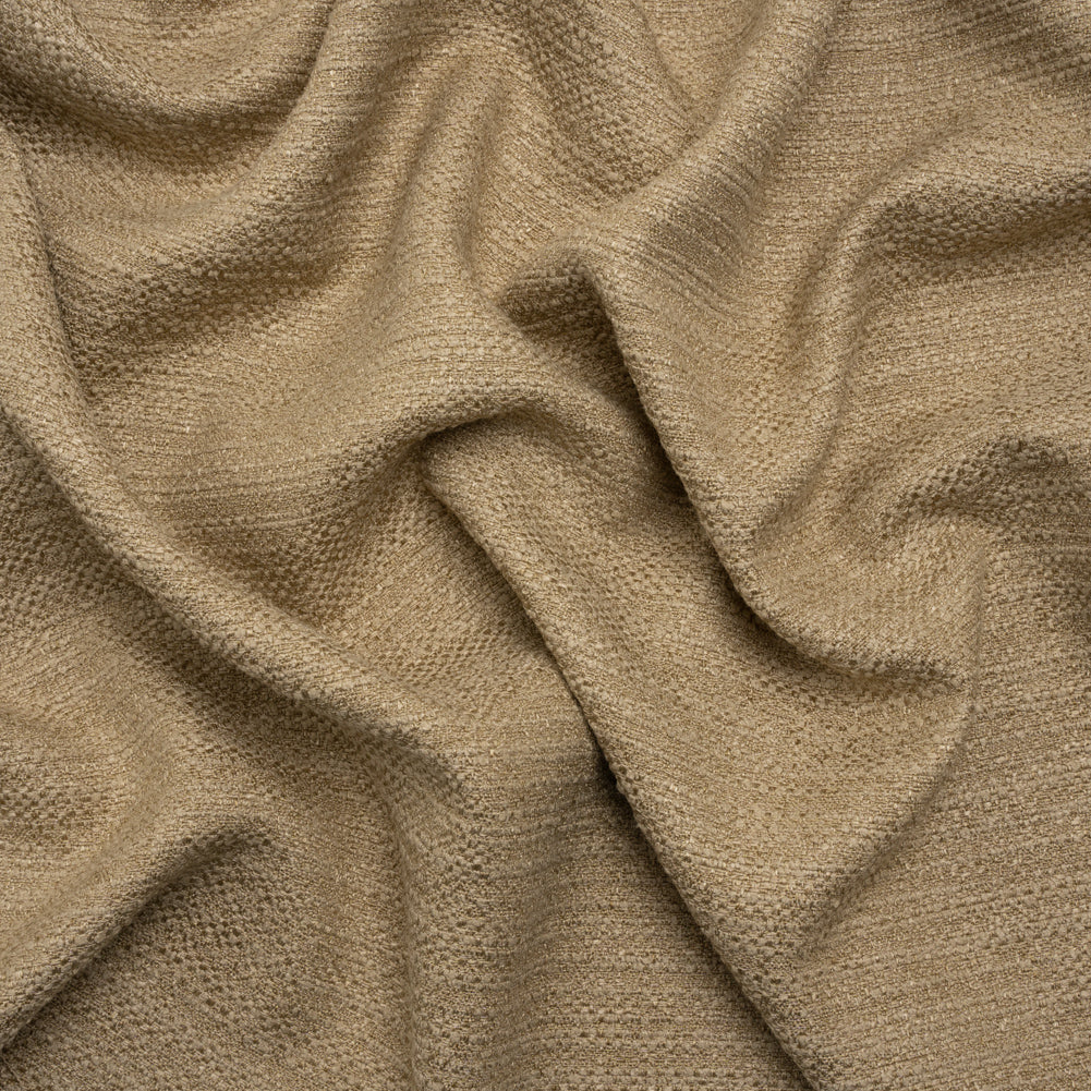 Textured Recycled Polyester Woven - Jute Boucle Stripes - British Imported