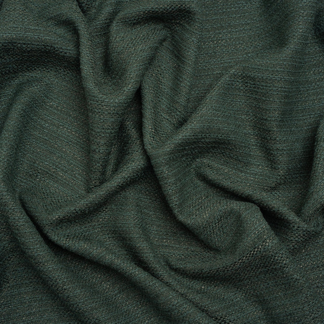 Textured Recycled Polyester Woven - Kingfisher Boucle Stripes - British Imported