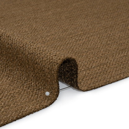 Textured Recycled Polyester Woven - Pecan Boucle Stripes - British Imported