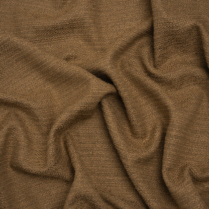 Textured Recycled Polyester Woven - Pecan Boucle Stripes - British Imported
