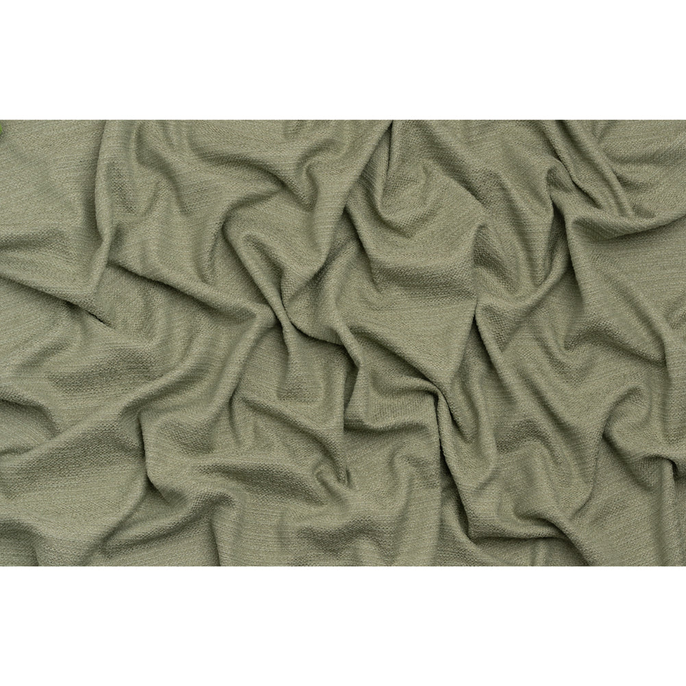 Textured Recycled Polyester Woven - Pistachio Boucle Stripes - British Imported - Full