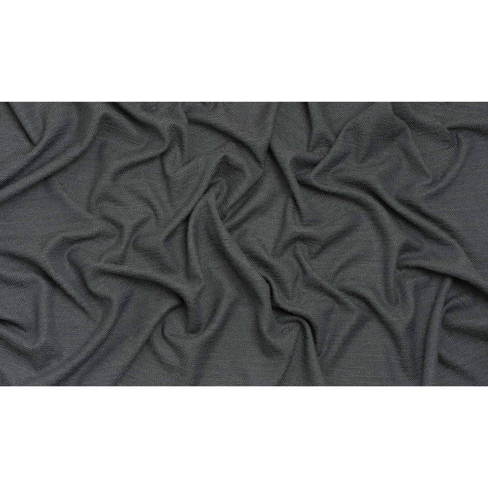 Textured Recycled Polyester Woven - Slate Boucle Stripes - British Imported - Full