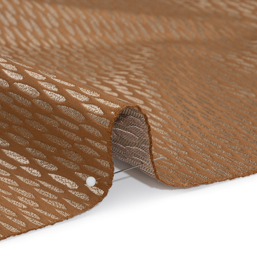 Luminous Drapery Jacquard - Rust Raindrops - British Imported - Detail