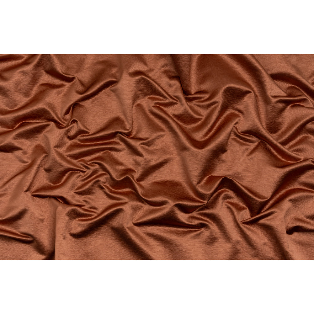 Luminous Textural Recycled Polyester Woven - Paprika - British Imported - Full