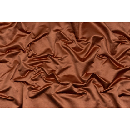 Luminous Textural Recycled Polyester Woven - Paprika - British Imported