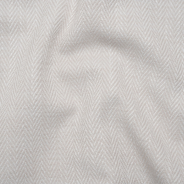 Recycled Polyester Home Decor Twill - Chalk Herringbone - British Imported