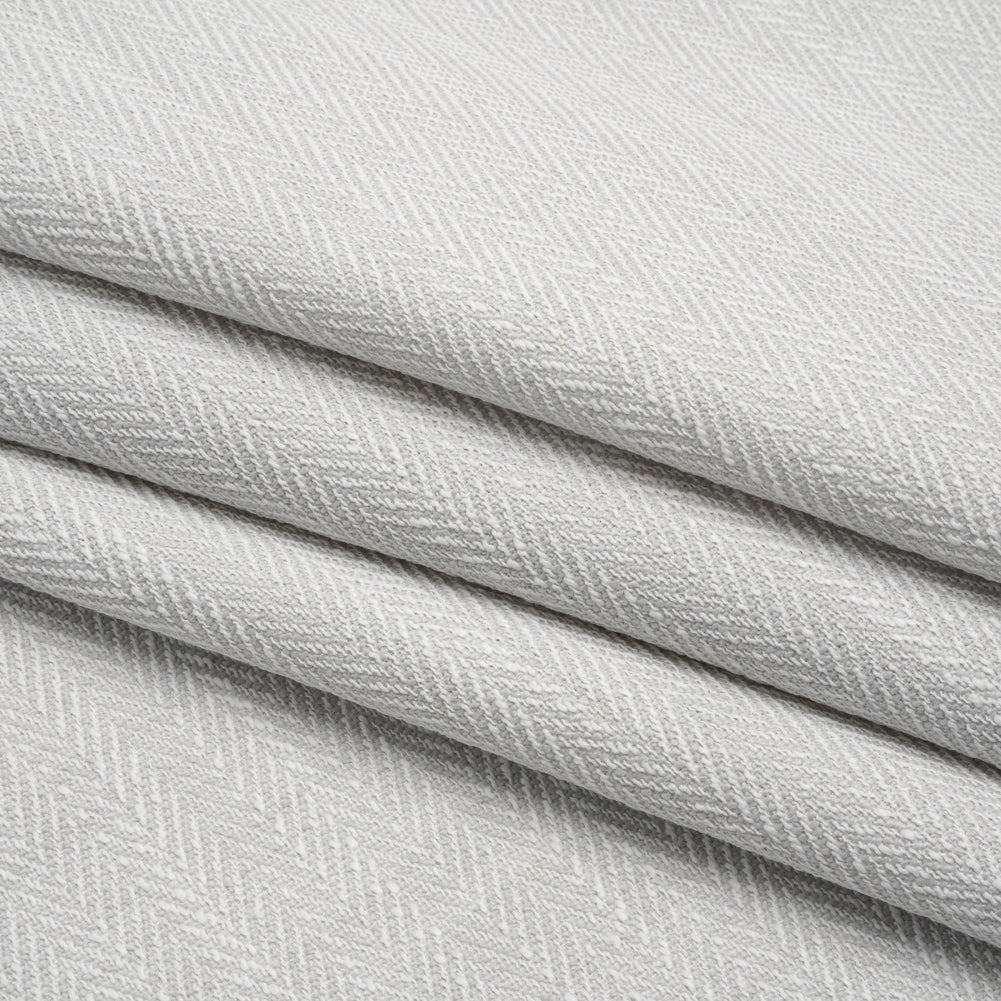 Recycled Polyester Home Decor Twill - Dove Herringbone - British Imported - Folded