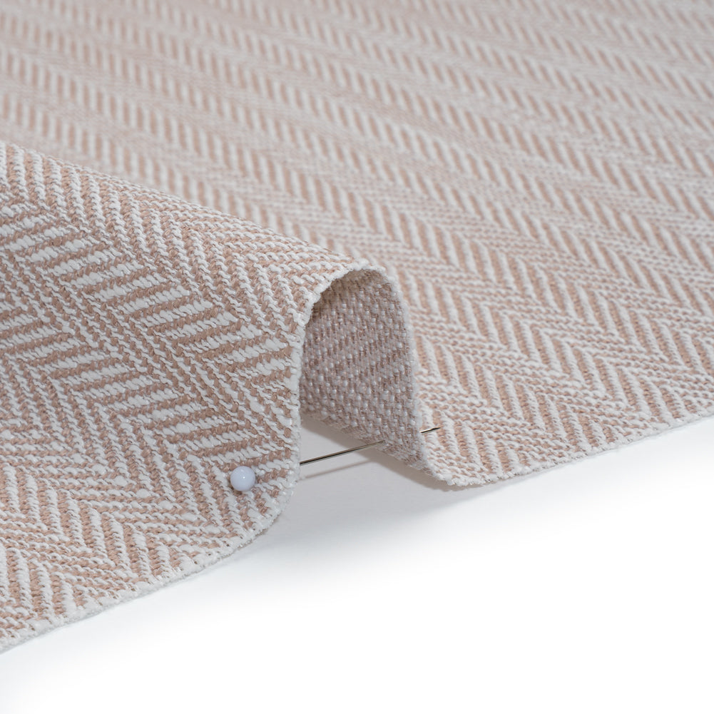 Recycled Polyester Home Decor Twill - Shell Herringbone - British Imported - Detail