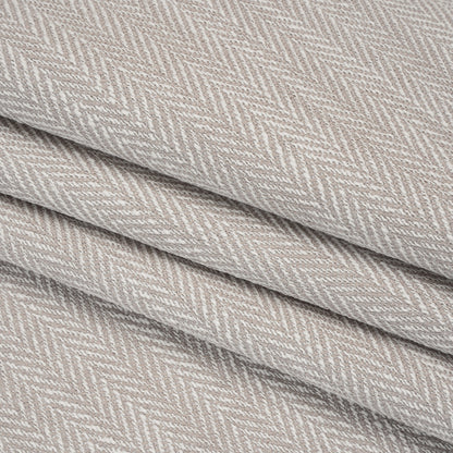 Recycled Polyester Home Decor Twill - Stone Herringbone - British Imported