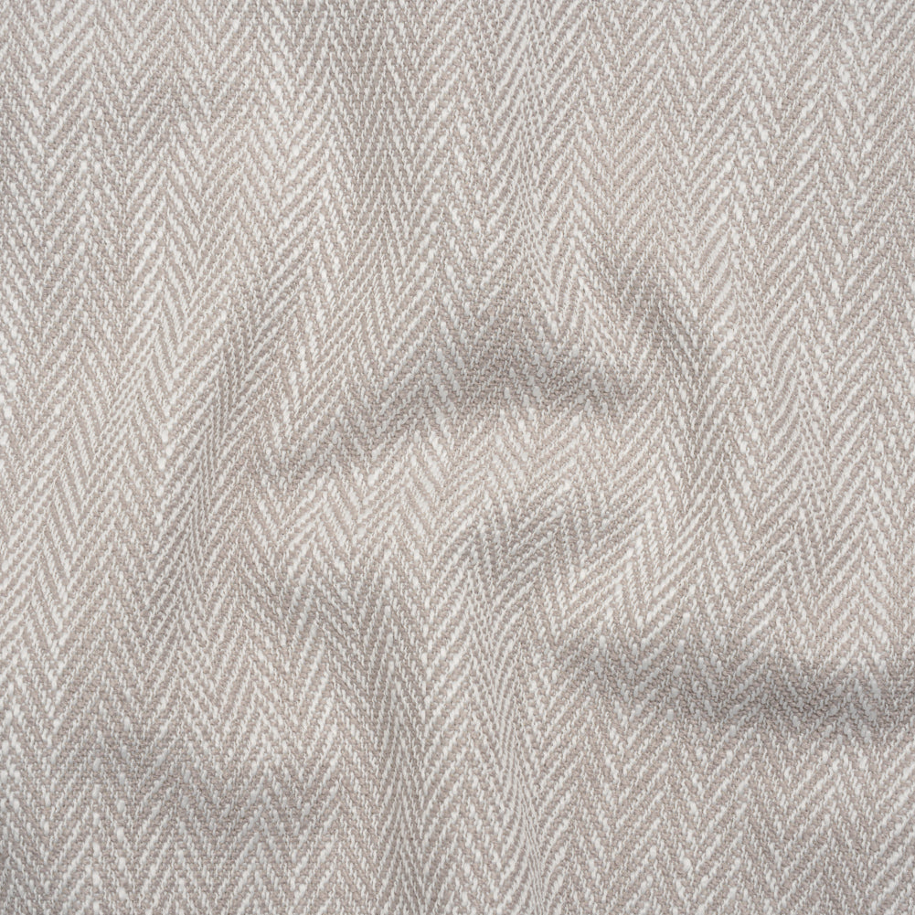 Recycled Polyester Home Decor Twill - Stone Herringbone - British Imported