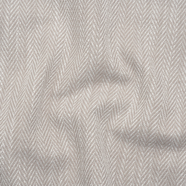 Recycled Polyester Home Decor Twill - Stone Herringbone - British Imported