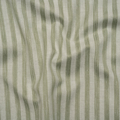 Cotton Blend Home Decor Jacquard - Sage Stripes - British Imported