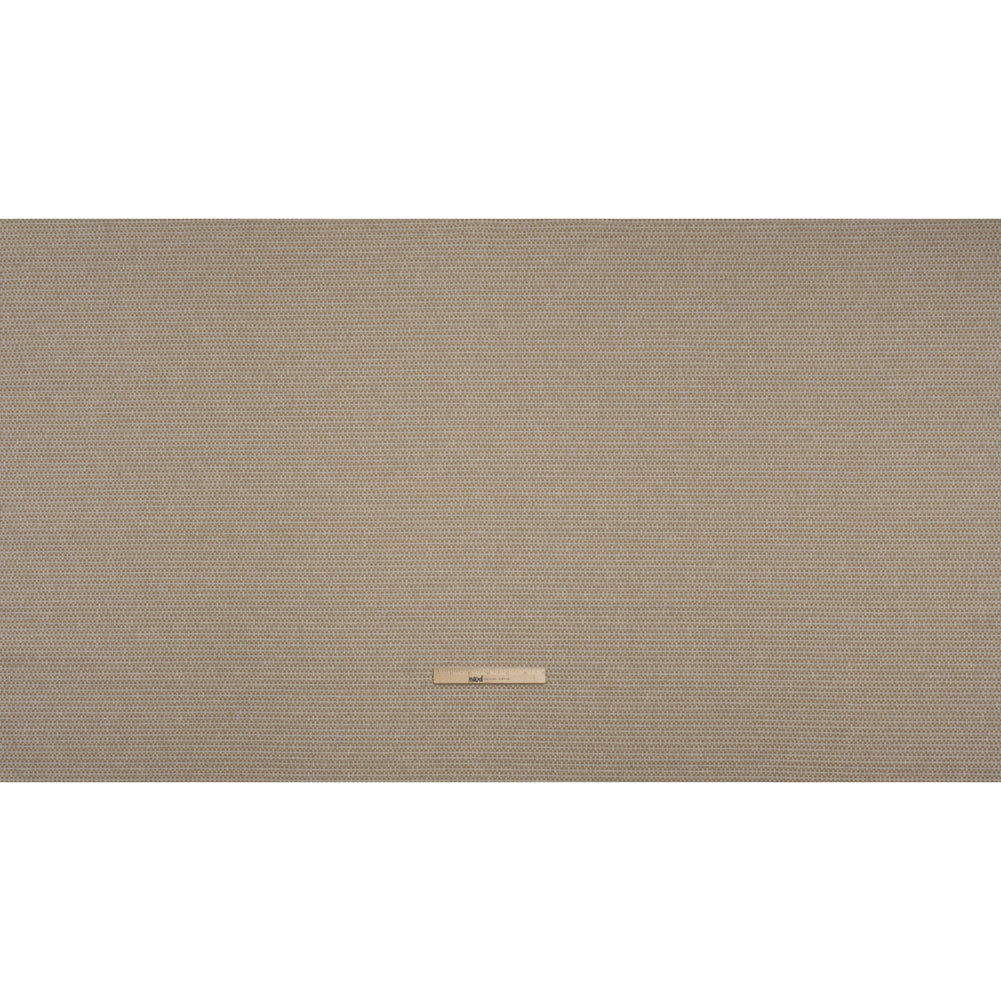 Recycled Polyester and Cotton Jacquard - Natural Little Checked Stripes - British Imported - Full