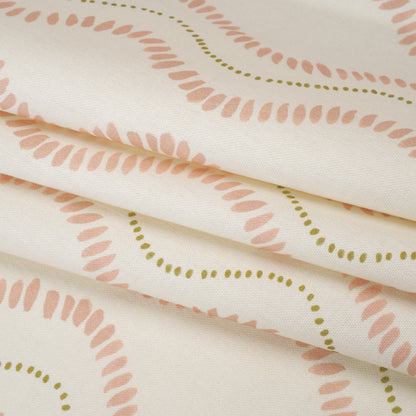 Cotton and Linen Canvas Print - Blossom Waves of Petal and Dots - British Imported