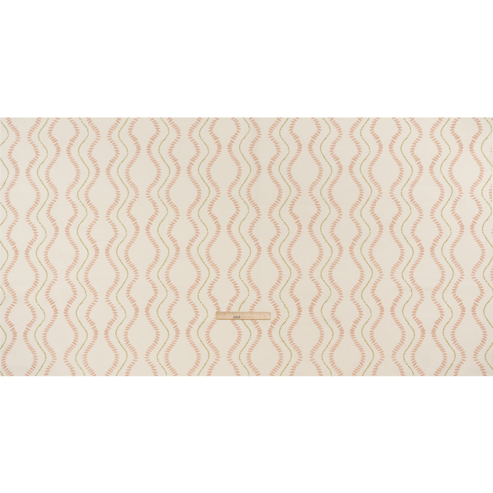 Cotton and Linen Canvas Print - Blossom Waves of Petal and Dots - British Imported - Full