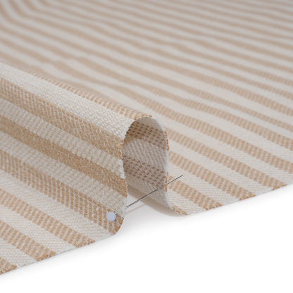 Polyester and Cotton Herringbone Twill - Dusky Pink Stripes - British Imported Detail
