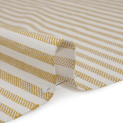 Polyester and Cotton Herringbone Twill - Sunflower Stripes - British Imported Detail