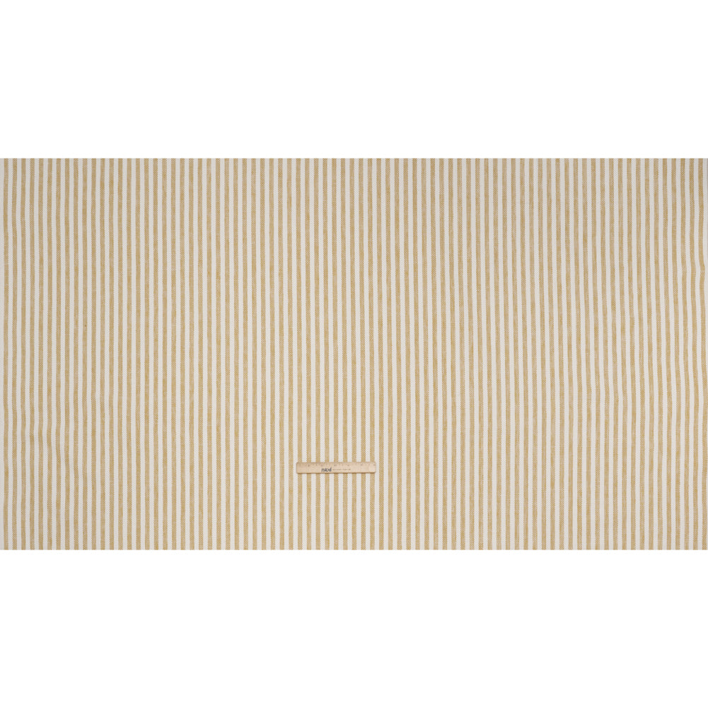 Polyester and Cotton Herringbone Twill - Sunflower Stripes - British Imported Full