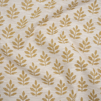 Polyester and Cotton Twill Jacquard - Sunflower Lines of Leaves - British Imported