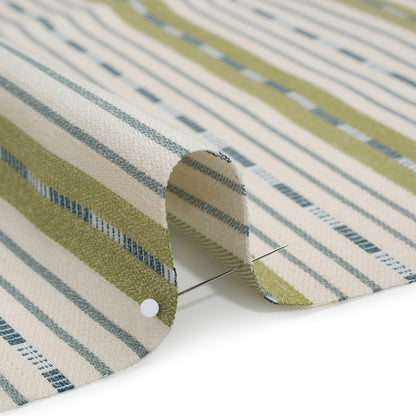 Recycled Polyester Twill Jacquard - Lagoon Stripes and Dashes - British Imported