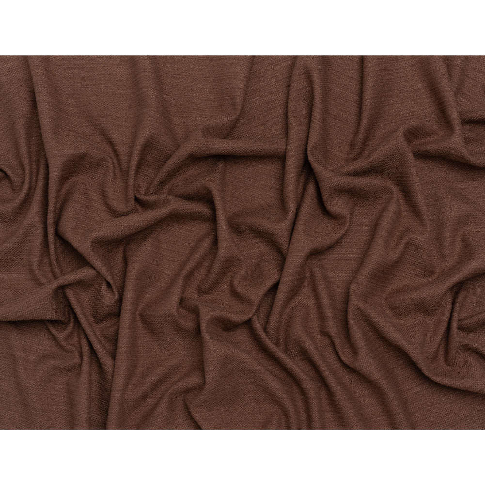 Recycled Polyester Slubbed Boucle Woven - Mulberry - British Imported - Full