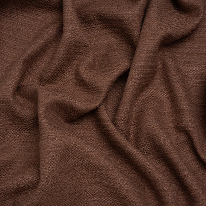 Recycled Polyester Slubbed Boucle Woven - Mulberry - British Imported