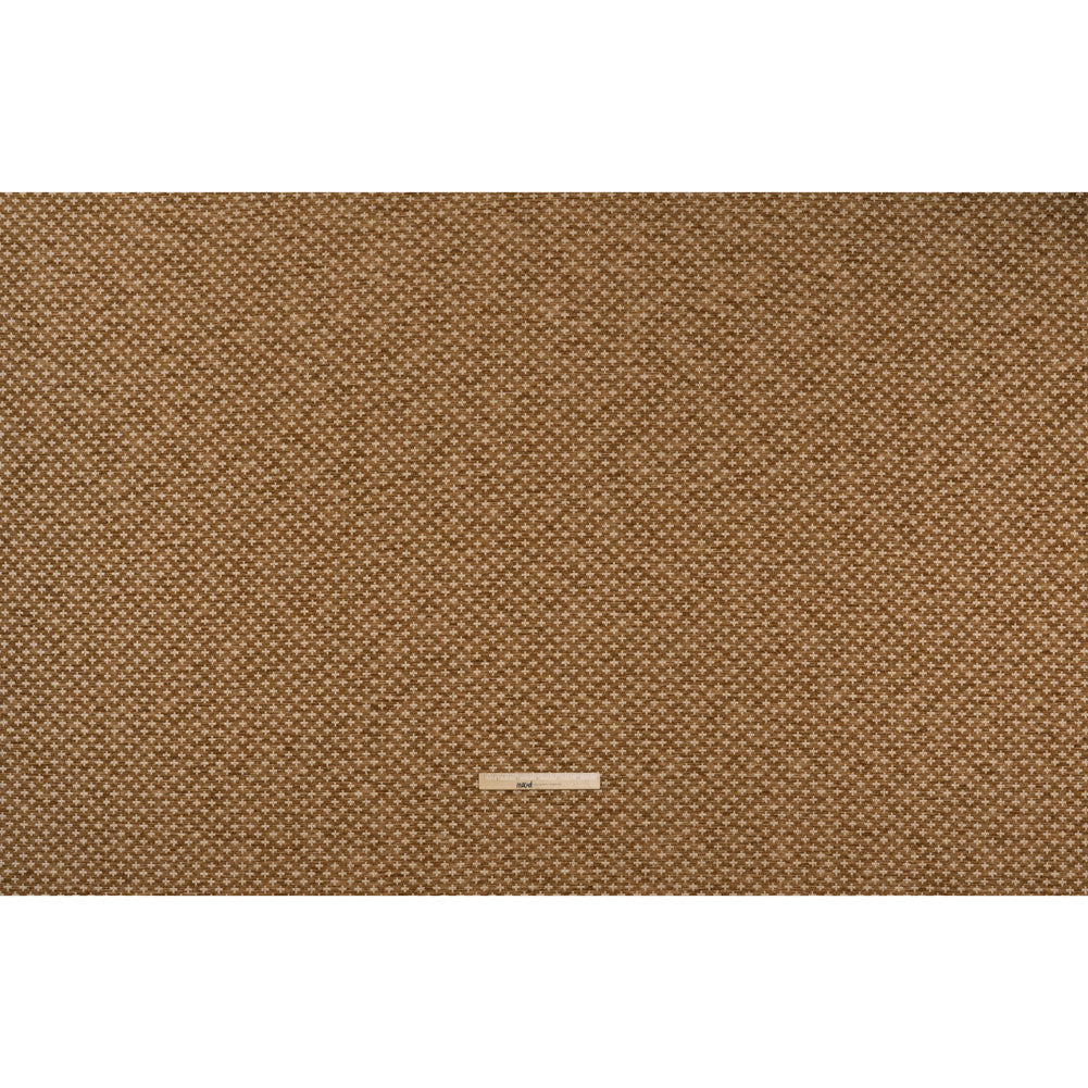 Polyester Boucle Home Decor Jacquard - Caramel Plus Signs - British Imported - Full